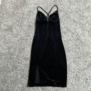 Saks Fifth Avenue, Black velvet cocktail dress